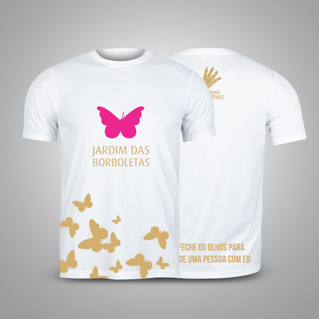 Blusa Jardim Branca com dourada